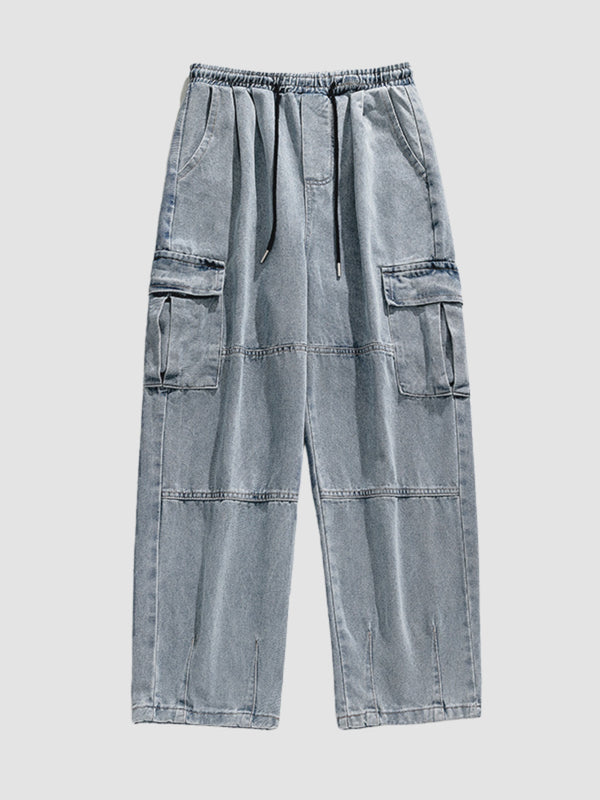 WLS Retro Japanese Three-Dimensional Cargo Jeans