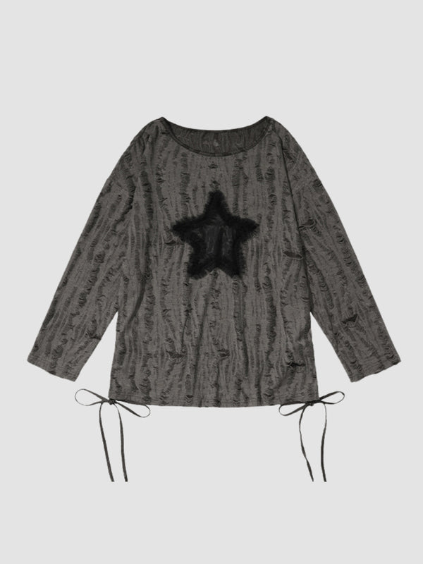 WLS Star Round Neck Sweater