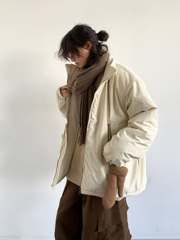 WLS Retro Khaki Loose And Versatile Cotton Coat