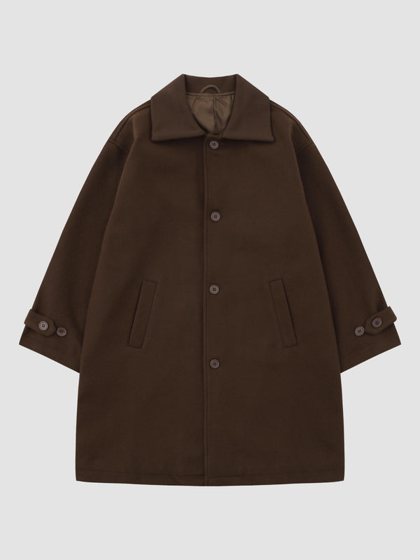 WLS Retro Solid Color Woolen Coat