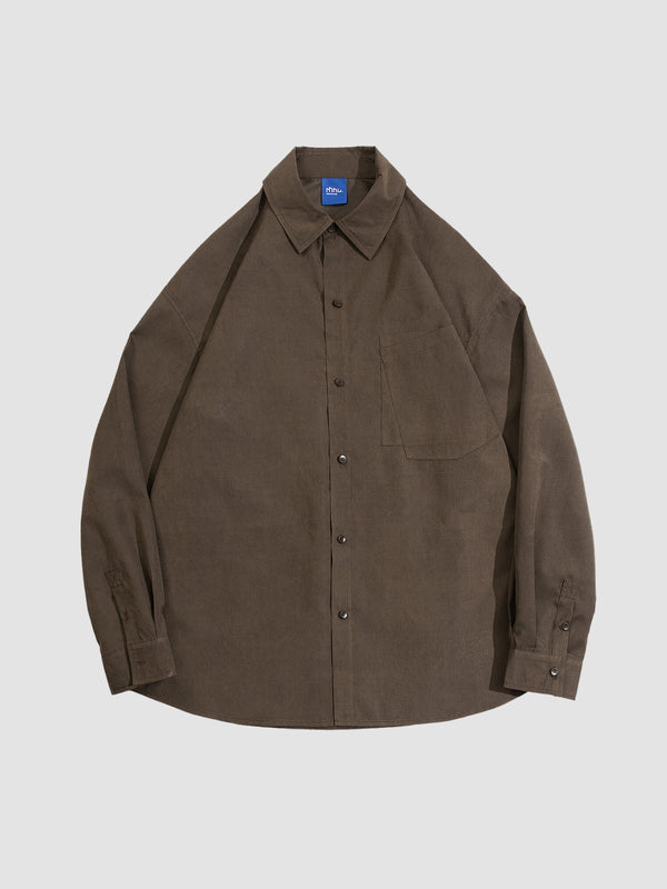 WLS Retro Suede Casual Shirt Jacket