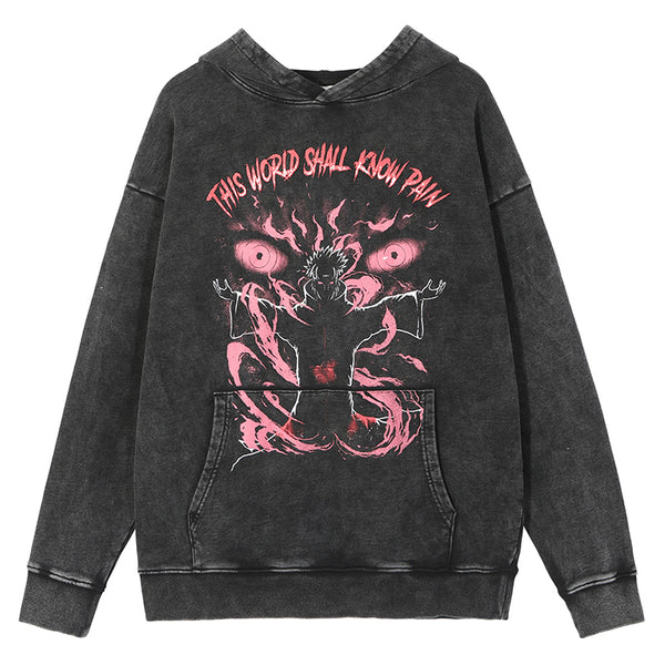 WLS "Pain" Retro Washed Hoodie