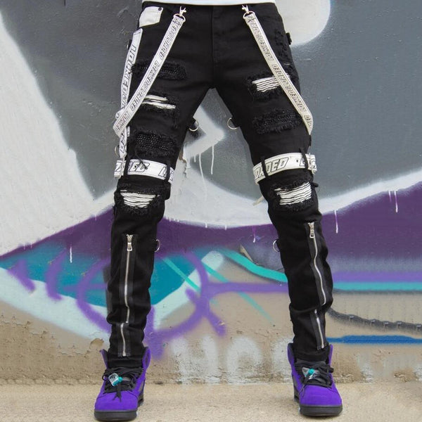 WLS Streetwear Stacked Jeans Urban Pants