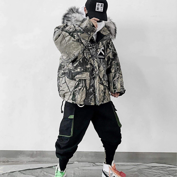 WLS “Splash Painting” Cotton Winter Jacket