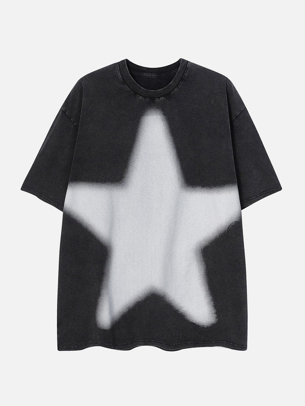 WLS Star Print Washed Tee