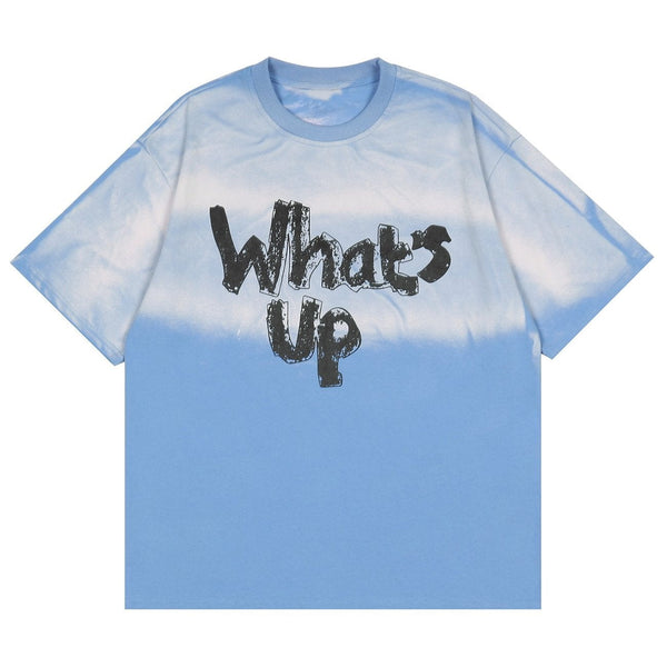 WLS Tie Dye Graffiti Letters Print Tee